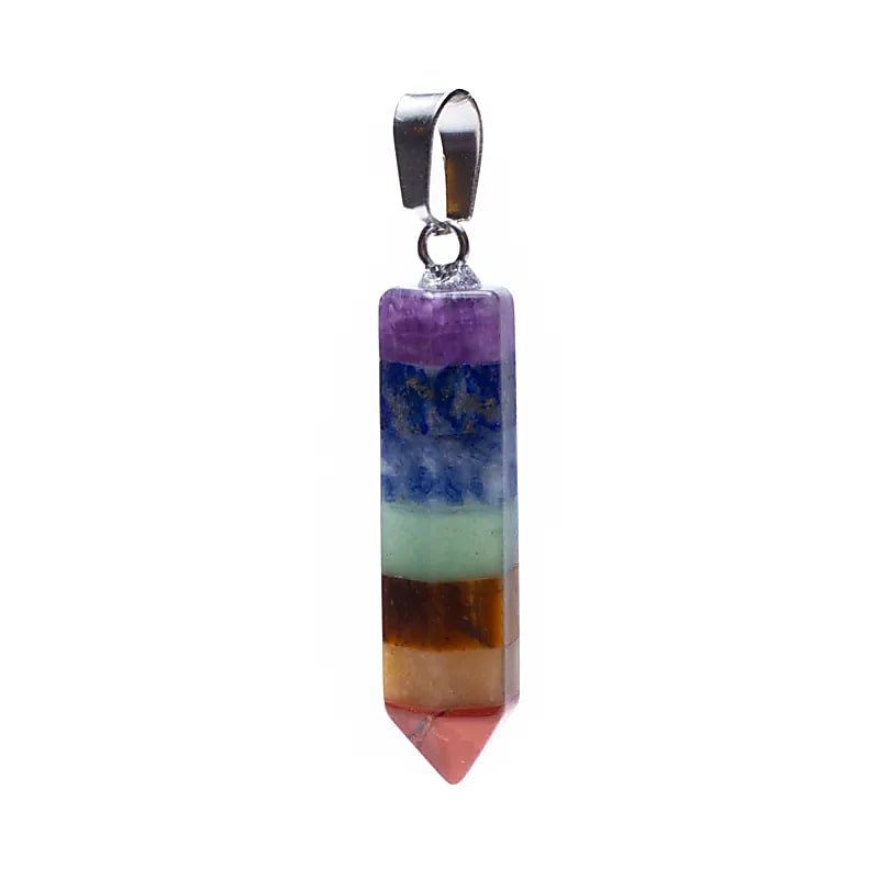 7 Chakra gemstone pendant